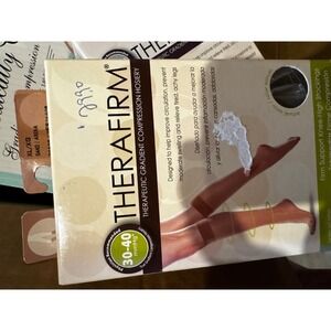 Therafirm 30-40 mmHg Compression Hosiery Knee High Sand Arena XL 2 Pack